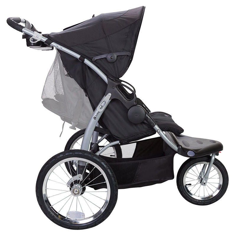 Baby Trend Foldable 3 Wheel Multi Child Stroller with Storage Black